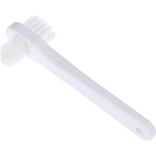 1 PCS Dual Heads False Teeth Brushes Gum Cleaner T-shape Denture Dedicated Tooth Brush For Men Women Blue White Color