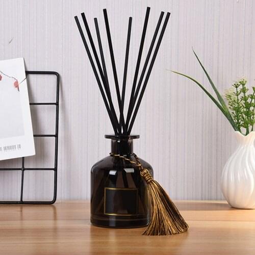 10Pcs Black Fiber Sticks Replacement Diffuser Volatile Rod For Home Fragrance Diffuser Toilet Bedroom Home Decoration
