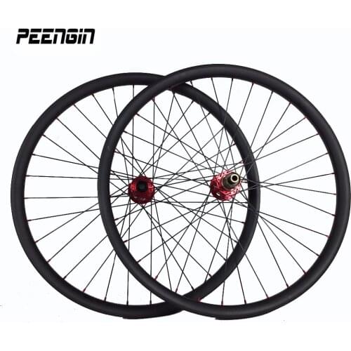 2016-2017 mountain 27.5er DH wheels routes mtb carbon wheelset 29er 35x30mm wheel AM Novatec quick release hub easy install tyre