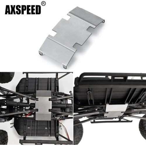 AXSPEED Metal Center Chassis Armor Guard Protector Plate Skid Plate for Axial SCX10 II 90046 1/10 RC Crawler Car Upgrade Parts