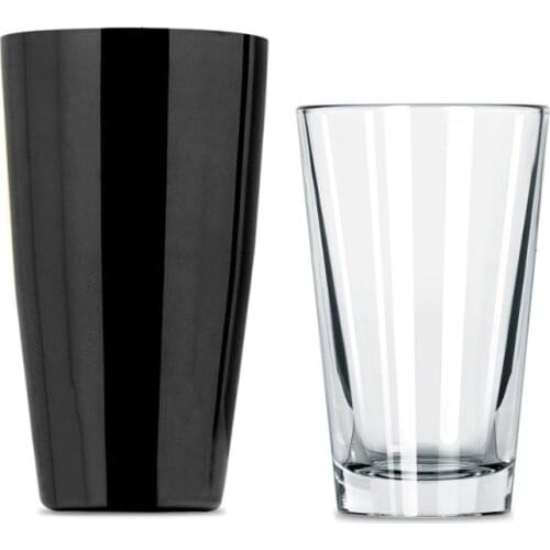 800ml/28OZ Stainless Steel Boston Cocktail Shaker Plus 450ml Glass Cup for Martini Mixer Wine Sharker Wine Beer Bottle