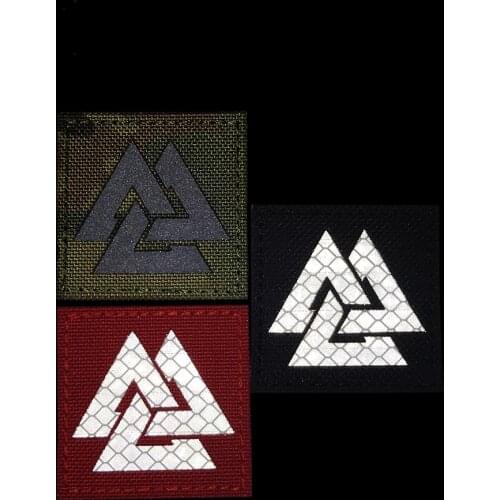 IR Tactics Viking Symbol Chapter Raven Odin Symbol Valknut Valhall Embroidery Armband Backpack Jacket Velcros Patches Badge