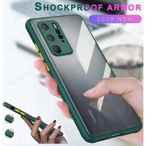 Transparent Phone Case for Huawei P30 P40 Lite Mate 30 Pro Plus Nova 5T 7 6 SE Honor 20 Y9S Case Silicone Armor Shockproof Cover