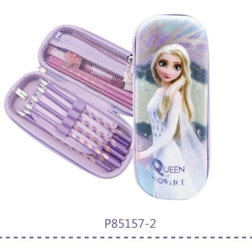 Disney Frozen carton pencil case for girls student Elsa Anna stationery box large capacity water proof light pencil box mochilar