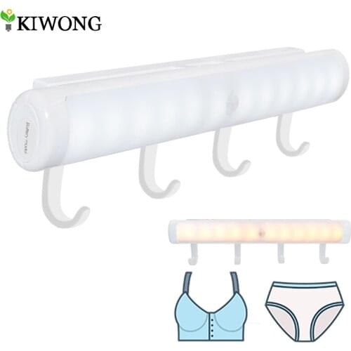 Motion Sensor Night Light Potable LED Closet Lights Wall Lamp Battery Powered Wireless Cabinet Leds Lamp With Magnetic Strip