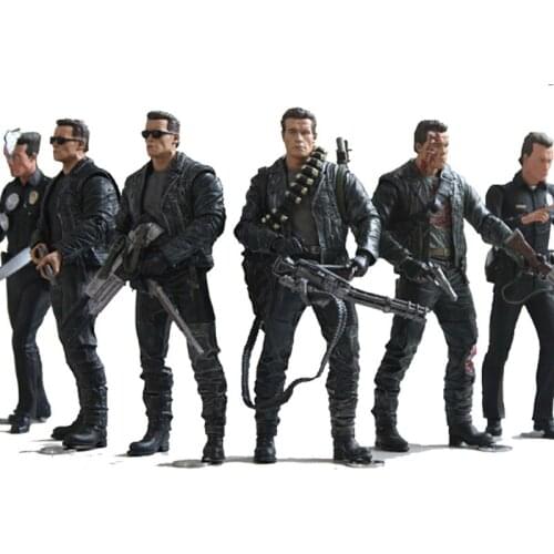 NECA The Terminator 2 Action Figure T-800 / T-1000 PVC Action Figure Toy Model Toy 7 Types 18cm