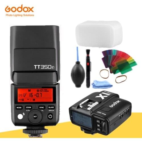 GODOX Mini TT350F X1T-F TTL HSS 2.4GHz 1/8000 s GN36 Flash Pocket lights TT350 + X1TF Trigger Transmitter for Fujifilm Cameras