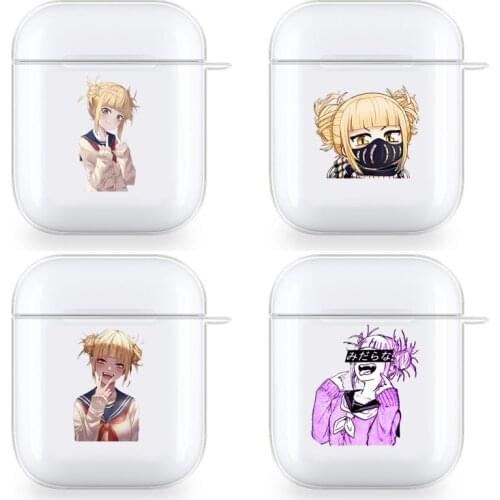 Himiko Toga Boku no Hero Academia Manga Cases For Apple AirPods 1 2 Case Clear Wireless Bluetooth Earphone Case Protective Shell