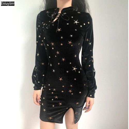 Story Vintage Short Qipao Cheongsam Chinese Traditional Sexy Party Club Nightwear Split Black Bodycon Sheath Mini Oriental Dress