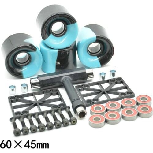 Double warped skateboard brush wheel four wheel size fish plate long plate soft wheel low noise shock absorption wheels