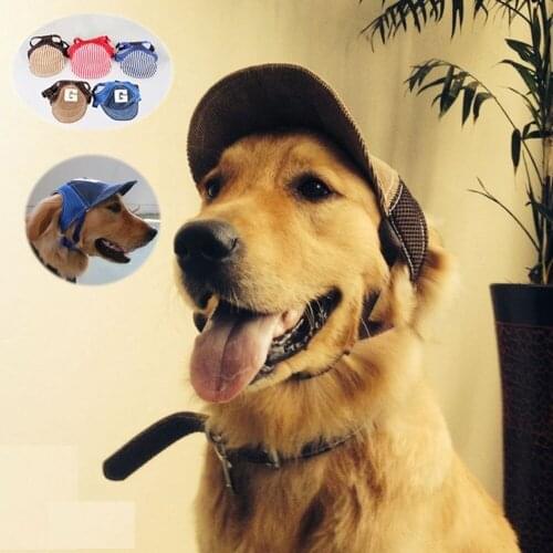 Summer Dog Cat Baseball Cap Headdress Teddy Golden Retriever Large Dog Breathable Sun Cap Pet Hat