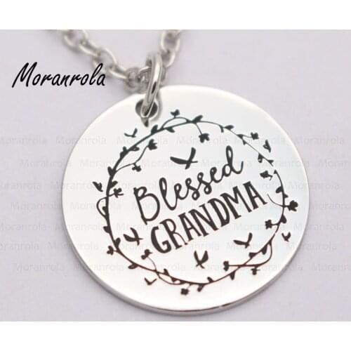 New arried "blessed grandma "Copper necklace Keychain,charm Hand-Stamped Jewelry mothers day gift for mimi