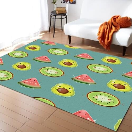 Kawaii Fruits Carpet for Living Room Kids Bedroom Bedside Rugs Soft Carpets Home Sofa Table Decor Mat
