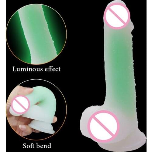Soft Luminous Dildo Sex Toys Female Masturbator Massage Liquid Silicone Material Waterproof Penis For Women Vagina Stimulator
