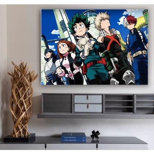 My Hero Academia Canvas Painting Modular Popular Picture Posters and Prints Modern Home Decor Artwork Living Room Bedroom Decor
