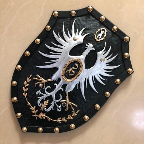 Lover 1:1 Cosplay Weapon Prop Silver Phoenix Totem Knight Shield Movie Game Anime Role Play Halloween Link Cos Gift PU