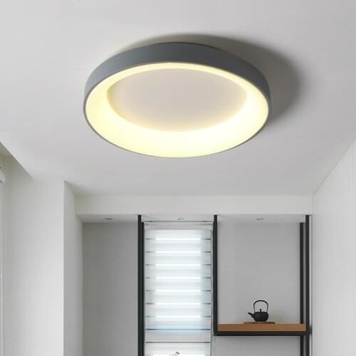 Modern LED Ceiling Lights For Dining Living Room Bedroom Home Panel Light White Black Gray Ceiling Lamps Fitting Adjust 3 Colors