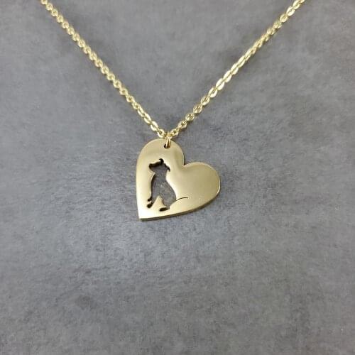 Heart Pit Bull Necklace Dogs Canine Breed Pets Love Animals Terrier Jewelry For Women Men Girl