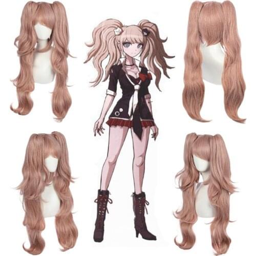 Girls Danganronpa Cosplay Wig Women Men Halloween Carnival Toko Fukawa/Mikan Tsumiki /Miu Iruma Synthetic Hair Anime Wig C40K221