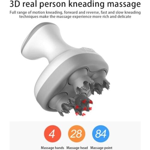 Professional Head Scalp Massager USB Charging Wireless Head Massage Device Stress Relax Body Back Massager For Prevent Hair Loss