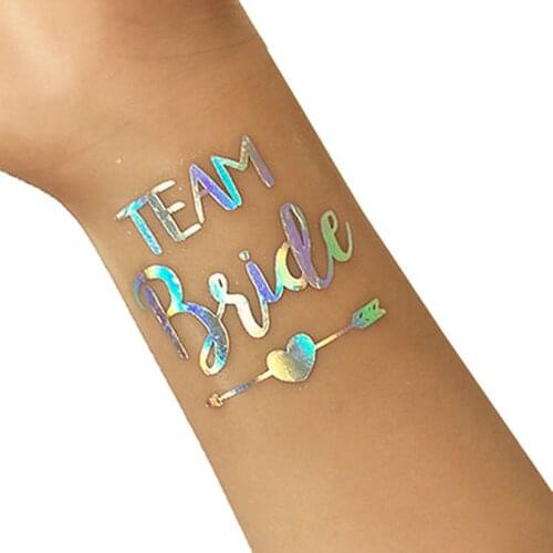 Wedding Decoration 10pcs Team Bride To Be Temporary Tattoo Stickers Bachelorette Party Bridal Shower Bridesmaid Team Hen Party