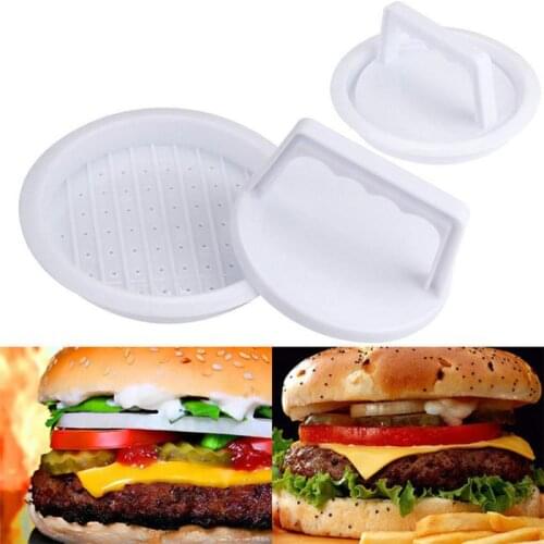 High quality Round Shape Hamburger Press Plastic Hamburger Meat Beef Grill Burger Press Patty Maker Mold Mould Kitchen Tool