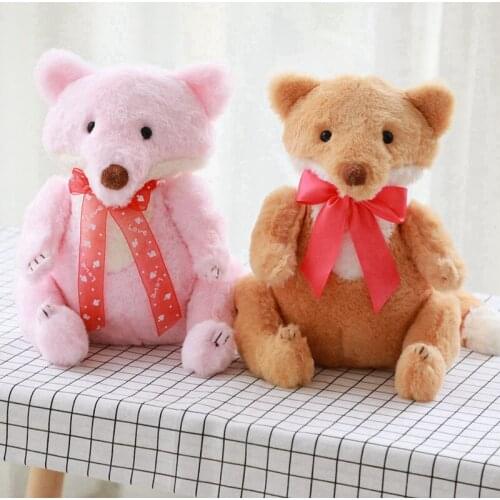 1PCS Cute Fox Cute Simulation Plush Fox Lovers Doll Doll Plush Toy Children Gift Furry Doll Birthday Gift New Year Wedding Gift