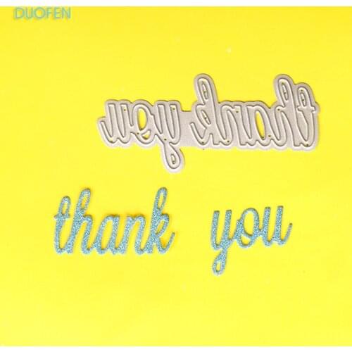 1pc thank you stencil metal Cutting die for DIY papercraft projects Scrapbook Paper Album greeting cards paper decorations works