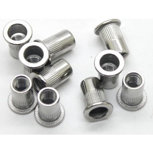 1pcs M3 M4 M5 M6 M8 M10 M12 Rivet Nut Stainless Steel Insert nut 304 Blind rivet nut Inserts Flat Head Rivet Nut