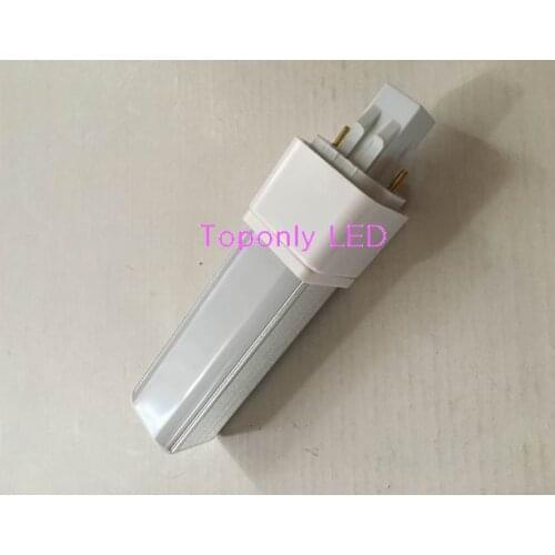 2018 new fashion 6w GX23-2 led pl light rotated plug tube bulb to replace CFL lamp 3000k white color 650lm 500pcs/lot wholesale