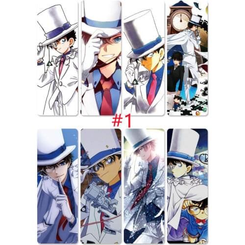 8pcs/set PVC Cartoon Bookmarks of Anime Detective Conan Kid The Phantom Thief