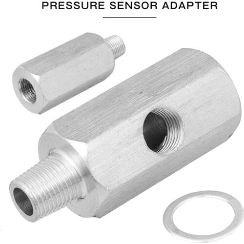 1/8" Stainless steel Auto Engine Oil Pressure Sensor Adapter Feed Line Gauge Supply Accessorie Adapter Connector