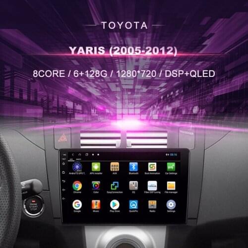 Car DVD For Toyota Yaris (2005-2012）Car Radio Multimedia Video Player Navigation GPS Android9 Double Din
