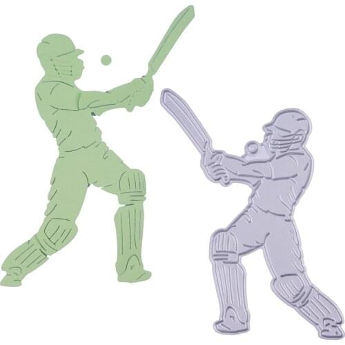 Baseball Player Die Cut Embossing Metal Cutting Dies Diy Scrapbooking Album Decorative DIe Template