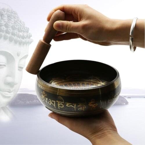 Buddhist Copper Tibetan Bowl Singing Bowl Decorative-wall-dishes Home Decoration Decorative Wall Dishes Tibetan Singing Bowl