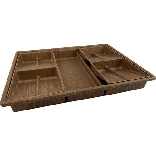 Alberlo Wood Look Decorative Large Layer The Spoon Holder