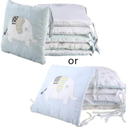 Stars Design Baby Bed Thicken Bumper Set Crib Around Cushion Cot Protector B2EB