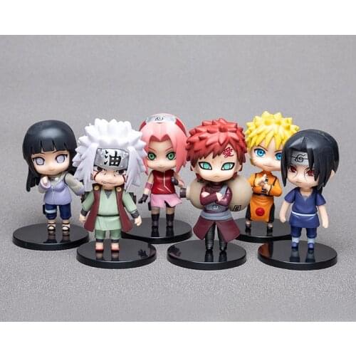 1PCS Random style Naruto Uchiha Sasuke Gaara Hatake Kakashi doll Actions Figures PVC Model Japan Anime Gifts Figures Toys 10CM