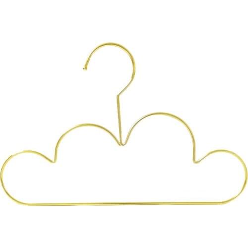 Hot 10Pcs Hangers Non Slip Metal Toddlers Clothes Hanger Golden Kids Cloud Shape Coat Hanger Clothing Storage Organizer Rack