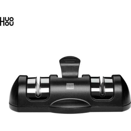 HUOHOU Knife Sharpener One-Handed Sharpening Fast Sharp Knife No Blunt High Hardness Grinding Wheel Suction Cup Design Safe