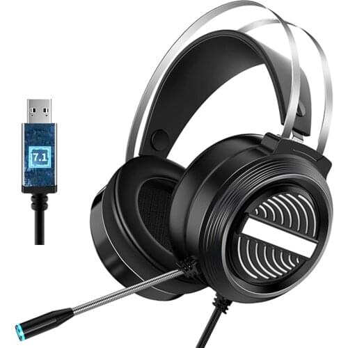 Game Headphone Wired 3.5mm Headphone Noise Reduction USB Portable Headset with Microphone For Computer Single/Dual Jack