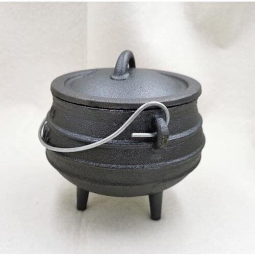 700mL 1/4 three-legs Cast Iron South African Potjie Magic Potions Crucible Wax Table Burning Pot Small Hot Pot Stewpot