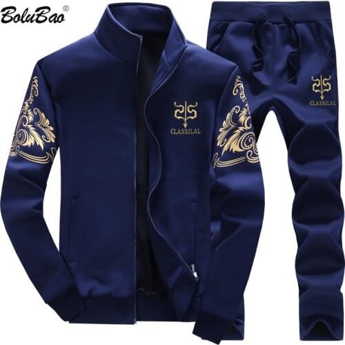 BOLUBAO Brand Mens Sportswear Sets Spring Autumn Male Casual Tracksuit Men 2 Piece Sweatshirt + Sweatpants Set
