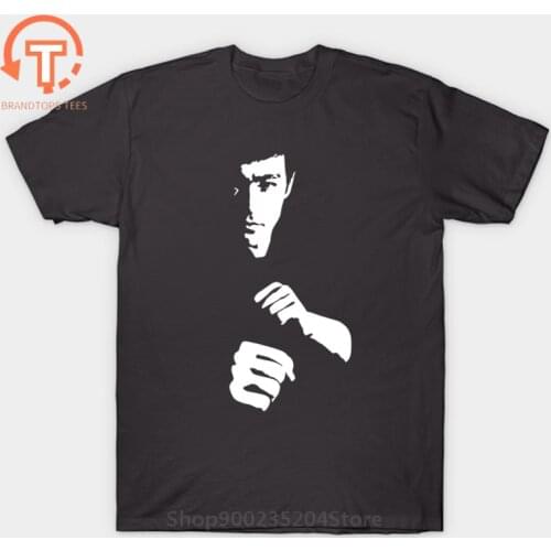 Kung fu superstar Lee Cotton T Shirts Summer Bruce The Dragon Design T Shirts Popular Customized Printed Tops Fashion Funny Tees