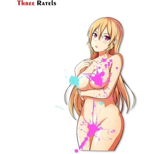 Three Ratels FC293 LEWD ERINA KISS Cute Cartoon 3D Stickers For Car Laptop Anime Decal