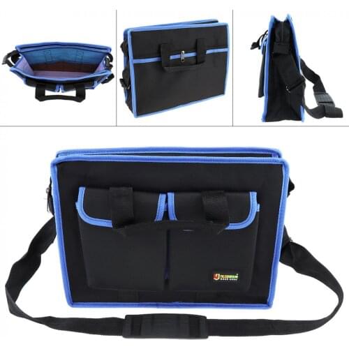 Multifunctional 600D Oxford Cloth Waterproof Hand Shoulder Dual-purpose Tool Bag with 8 Pockets and Strap for Maintenance Tool