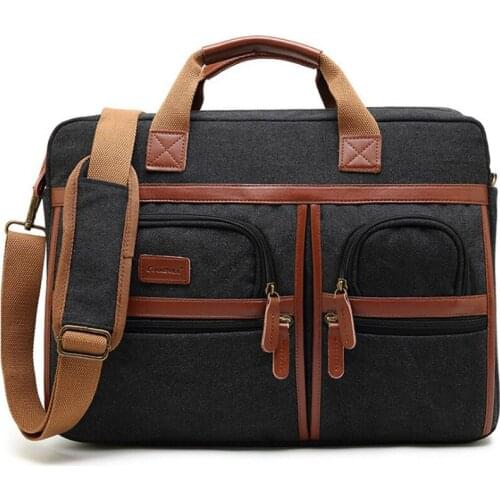 Multifuntional Business Computer Laptop Case Unisex Spacious 17.3 inch Laptop Sleeve Shoulder Messenger Bag for Men 2021