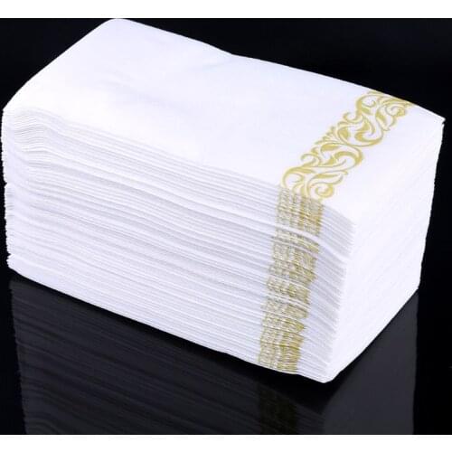 Disposable Hand Towels & Decorative Bathroom Napkins | Soft and Absorbent Linen-Feel Paper Guest Towels for Kitchen, Parties, or