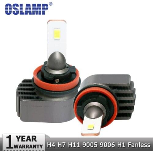 Oslamp H11 9006 LED Car Headlight Mini Size 50W 6000LM 6500K Fan-less Auto Led Car Light 12V 24V