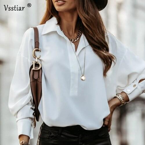 Plus Size Casual Women Blouse 2021 White Pink Long Sleeve Sexy V Neck Elegant Shirts Solid Female Fashion Tops